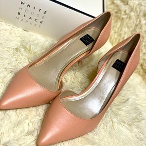 NIB White House black market peach smoothie Ella heels 9.5 with dust bags